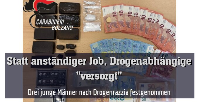 Drei junge Männer nach Drogenrazzia festgenommen