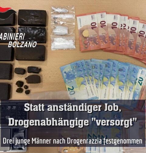 Drei junge Männer nach Drogenrazzia festgenommen