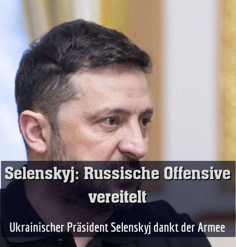 Ukrainischer Präsident Selenskyj dankt der Armee
