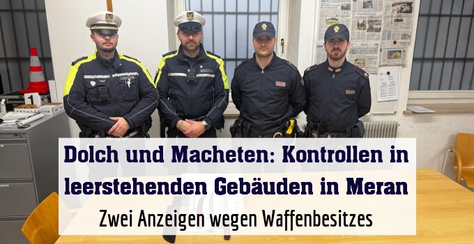 Zwei Anzeigen wegen Waffenbesitzes