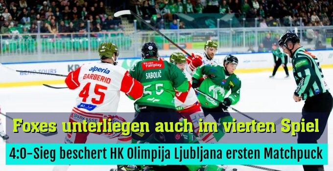 4:0-Sieg beschert HK Olimpija Ljubljana ersten Matchpuck