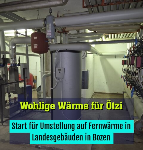 Start für Umstellung auf Fernwärme in Landesgebäuden in Bozen