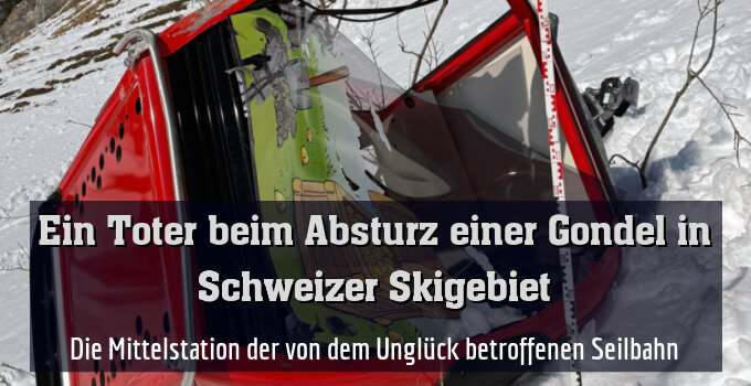Die Kabine hatte sich offenbar bei starkem Wind vom Seil gelöst