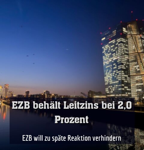 EZB will zu späte Reaktion verhindern