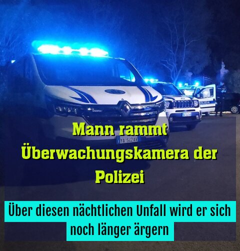 Über diesen nächtlichen Unfall wird er sich noch länger ärgern