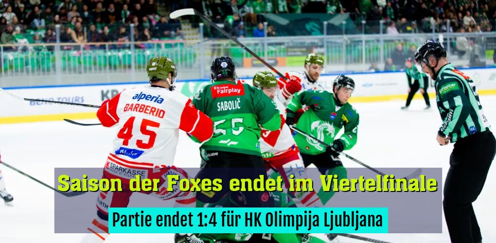 Partie endet 1:4 für HK Olimpija Ljubljana