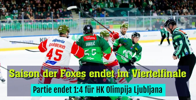 Partie endet 1:4 für HK Olimpija Ljubljana