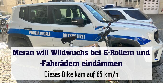 Dieses Bike kam auf 65 km/h