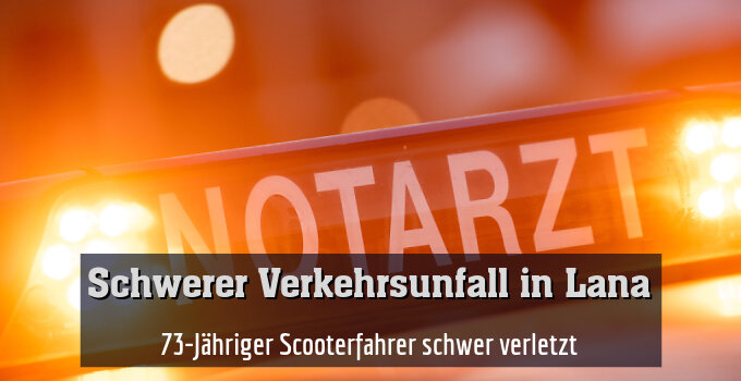 73-Jähriger Scooterfahrer schwer verletzt
