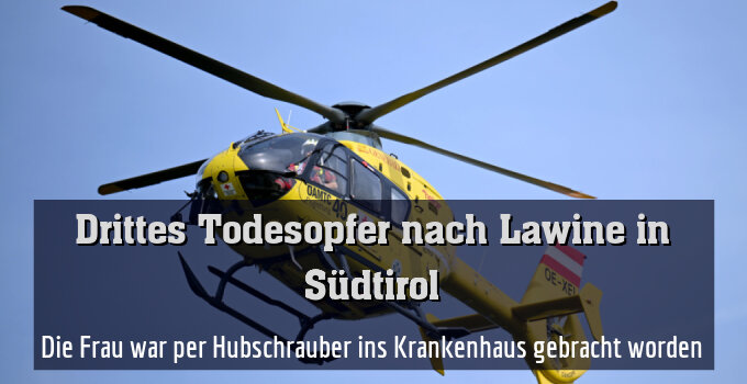 Die Frau war per Hubschrauber ins Krankenhaus gebracht worden