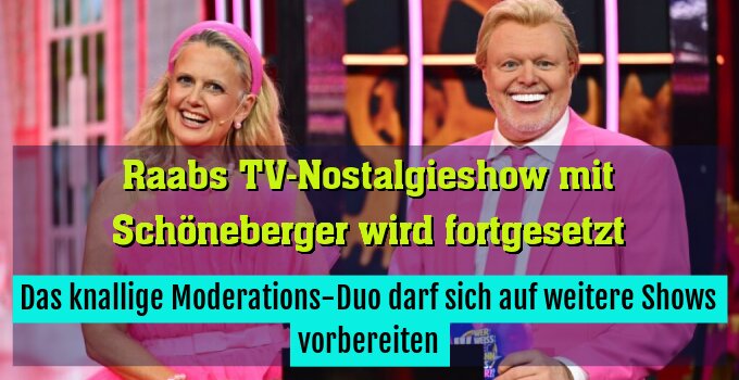 Das knallige Moderations-Duo darf sich auf weitere Shows vorbereiten