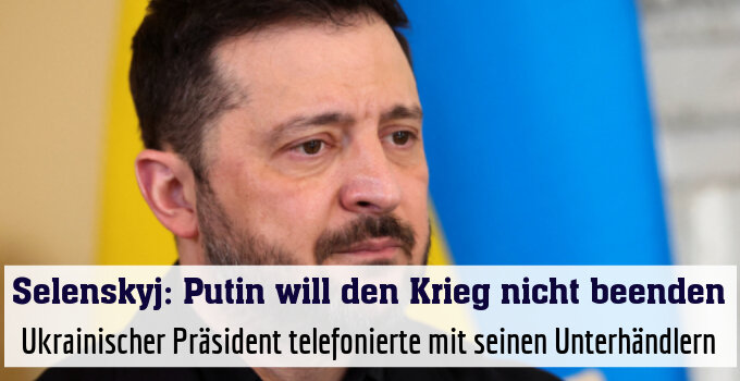 Ukrainischer Präsident telefonierte mit seinen Unterhändlern