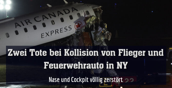 Nase und Cockpit völlig zerstört