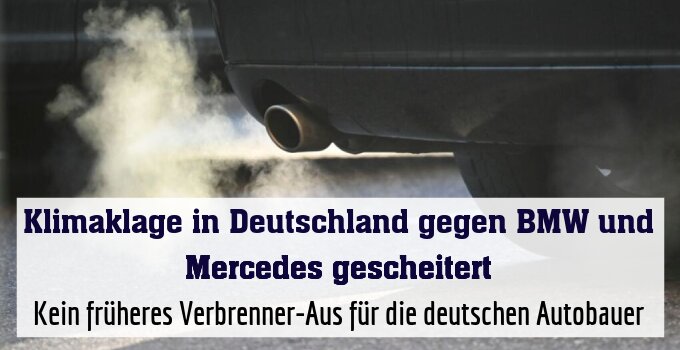 Kein früheres Verbrenner-Aus für die deutschen Autobauer