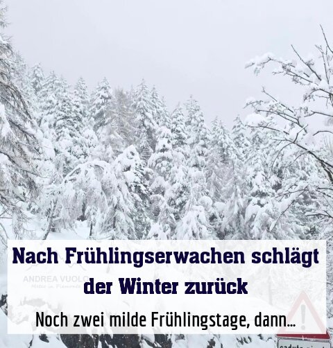 Noch zwei milde Frühlingstage, dann…