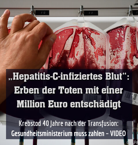 Krebstod 40 Jahre nach der Transfusion: Gesundheitsministerium muss zahlen – VIDEO