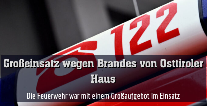 Die Feuerwehr war mit einem Großaufgebot im Einsatz