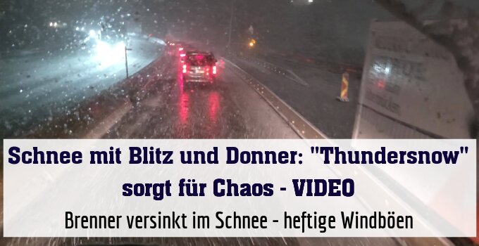 Brenner versinkt im Schnee - heftige Windböen