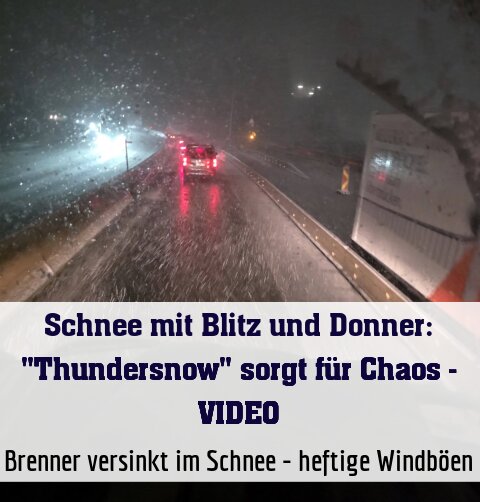 Brenner versinkt im Schnee - heftige Windböen