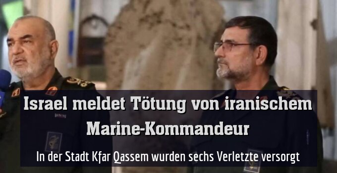Admiral Tangsiri (re.) wurde laut Verteidigungsminister Katz liquidiert