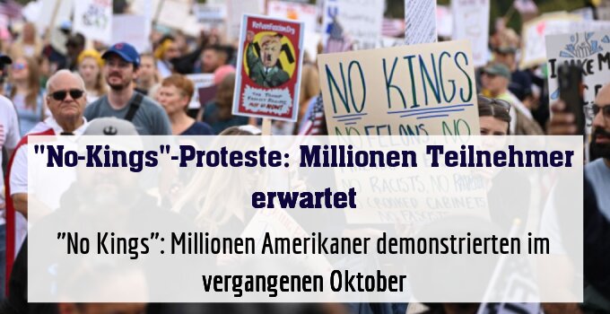 "No Kings": Millionen Amerikaner demonstrierten im vergangenen Oktober
