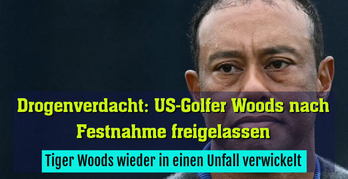 Tiger Woods wieder in einen Unfall verwickelt
