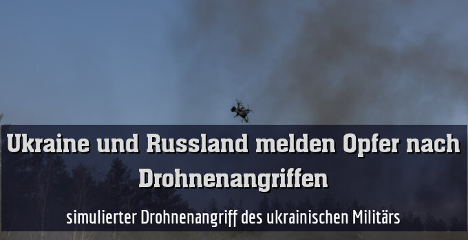 simulierter Drohnenangriff des ukrainischen Militärs