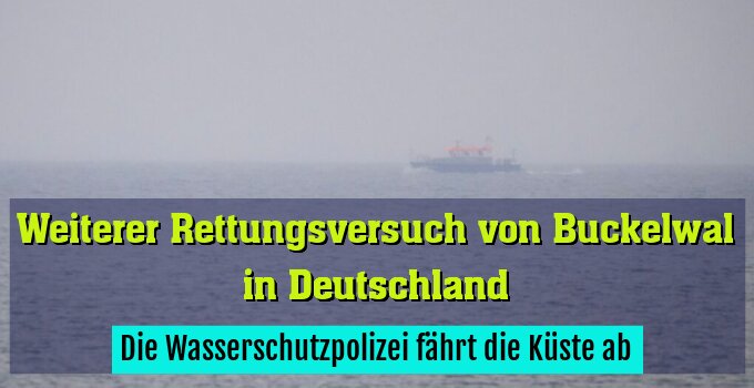 Die Wasserschutzpolizei fährt die Küste ab