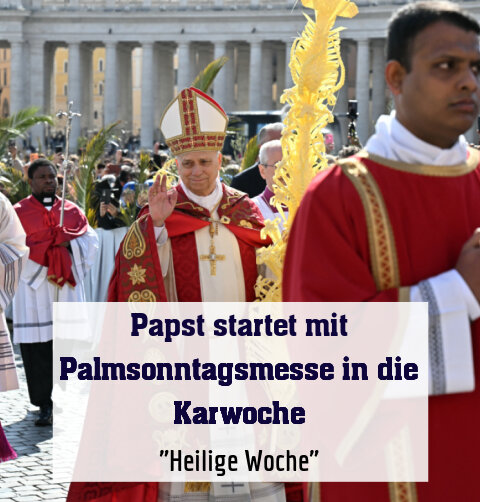 Papst zelebriert im Vatikan Messe zum Palmsonntag