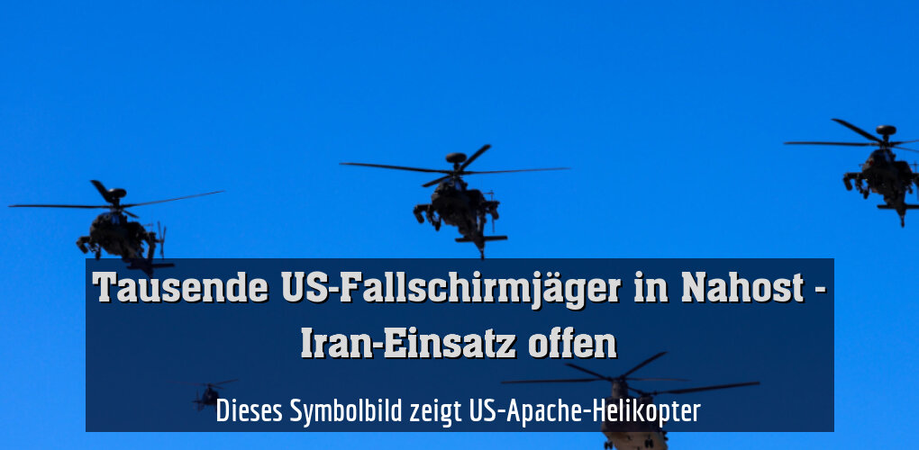 Dieses Symbolbild zeigt US-Apache-Helikopter
