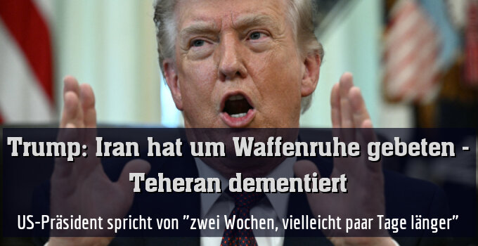 US-Präsident spricht von "zwei Wochen, vielleicht paar Tage länger"