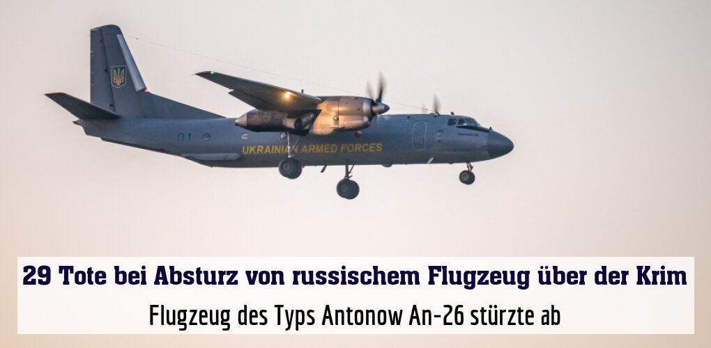 Flugzeug des Typs Antonow An-26 stürzte ab (Archivbild)