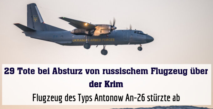 Flugzeug des Typs Antonow An-26 stürzte ab (Archivbild)