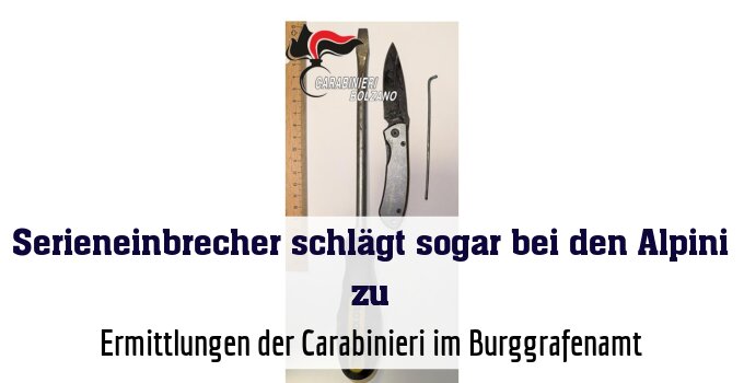 Ermittlungen der Carabinieri im Burggrafenamt