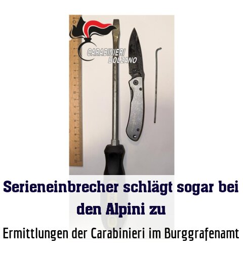 Ermittlungen der Carabinieri im Burggrafenamt