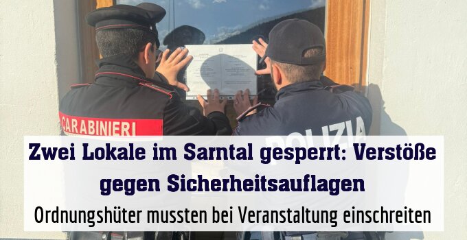 Ordnungshüter mussten bei Veranstaltung einschreiten