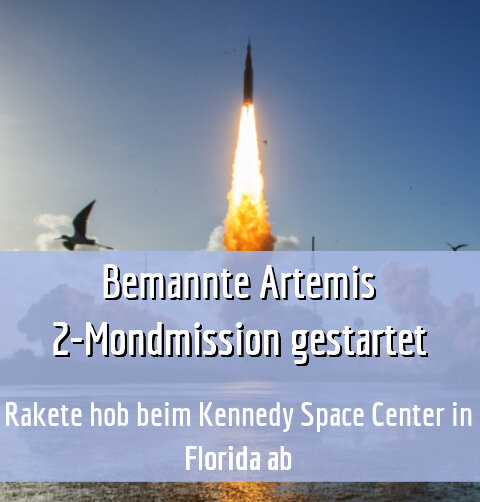 Rakete hob beim Kennedy Space Center in Florida ab