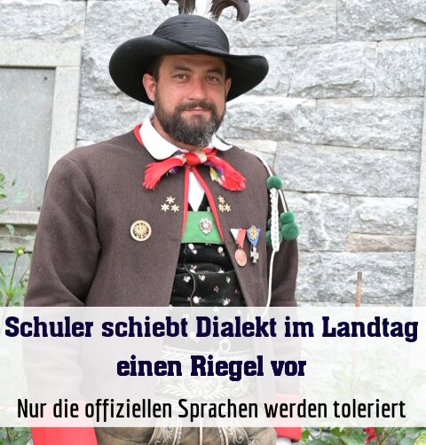 Nur die offiziellen Sprachen werden toleriert