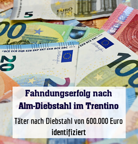 Täter nach Diebstahl von 600.000 Euro identifiziert