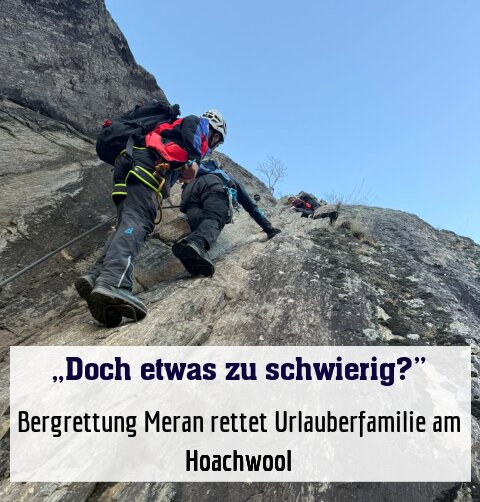Bergrettung Meran rettet Urlauberfamilie am Hoachwool