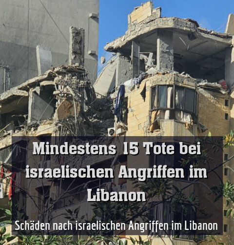 Schäden nach israelischen Angriffen im Libanon