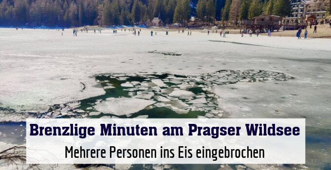 Mehrere Personen ins Eis eingebrochen