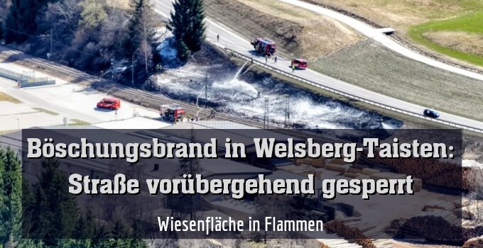 Wiesenfläche in Flammen