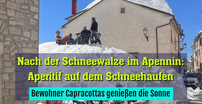 Bewohner Capracottas genießen die Sonne
