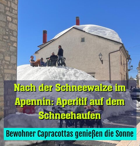 Bewohner Capracottas genießen die Sonne