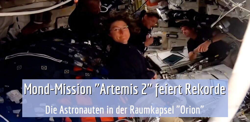 Die Astronauten in der Raumkapsel "Orion"