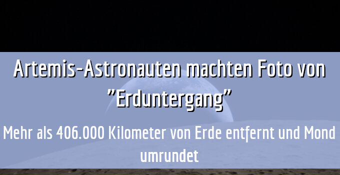 Aufnahme aus bisher noch nie gesehener Perspektive