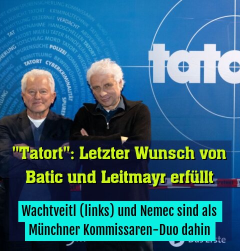 Wachtveitl (links) und Nemec sind als Münchner Kommissaren-Duo dahin
