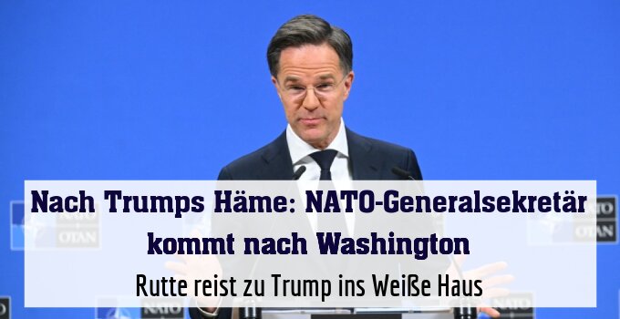 Rutte reist zu Trump ins Weiße Haus
