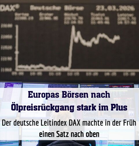 Der deutsche Leitindex DAX machte in der Früh einen Satz nach oben